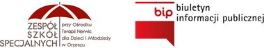 Logo Zespołu Szkół Specjalnych przy Ośrodku Terapii Nerwic dla Dzieci i Młodzieży w Orzeszu oraz Biuletynu Informacji Publicznej